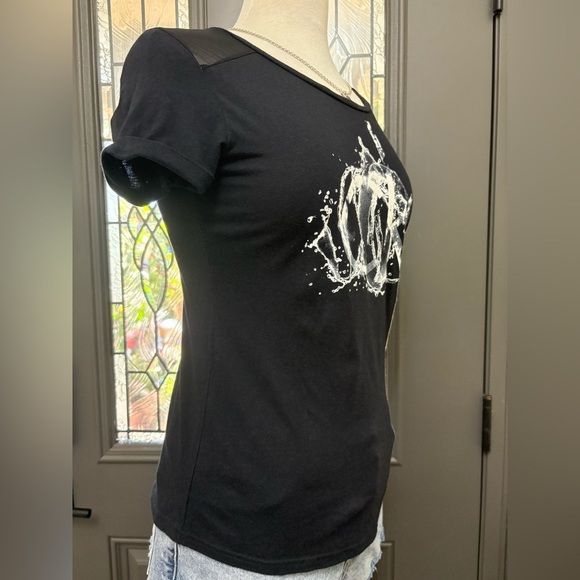 Calvin Klein Black CK Graphic Fitted Short Sleeve Mesh Tee - Picture 4 of 8